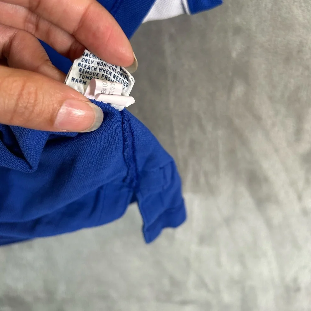 Polo Ralph Lauren nautical rugby blue white polo shirt with crest logo - Picture 15 of 15